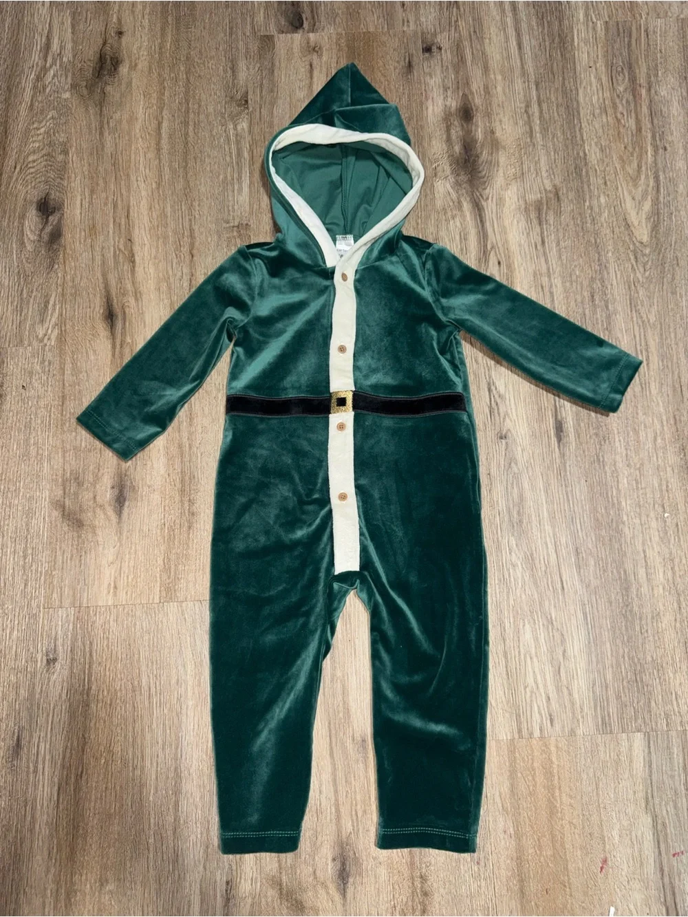Carter’s Baby Elf Hooded Jumpsuit in Green Size 18 Months